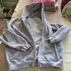 Brandy Melville light blue zip up